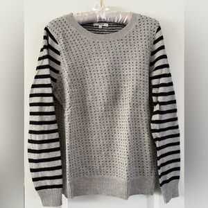 Cotton/ Wool Blend Madewell Sweater - Gray & Black